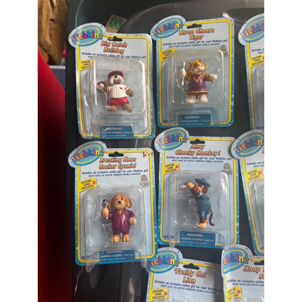 Lot of 10 Webkinz KinzPlus Figures Ganz New Sealed with Codes Bulldog Tiger Seal